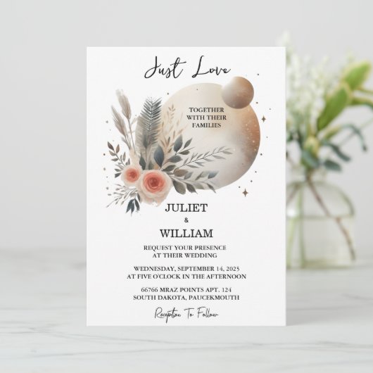 Invitation Ce Coeur Décontracté Rien De fantaisie Juste Amour (Debout devant)