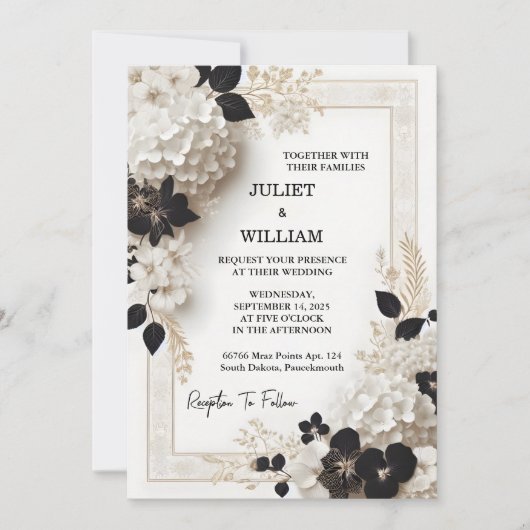 Invitation Ce Mariage blanc classique classique classique cla (Devant)