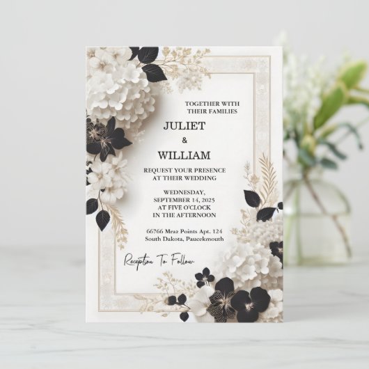Invitation Ce Mariage blanc classique classique classique cla (Debout devant)