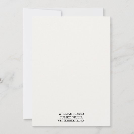 Invitation Ce Mariage blanc classique classique classique cla (Dos)