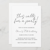 Invitation Ce Mérite une Fête Modèle d'Invitation Modifiable (Devant / Derrière)