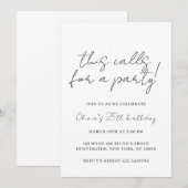 Invitation Ce modèle d'invitation modifiable pour une fête (Devant / Derrière)