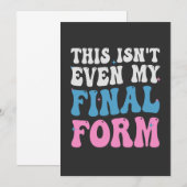 Invitation Ce n'est même pas ma forme finale Funny Transgende (Devant / Derrière)