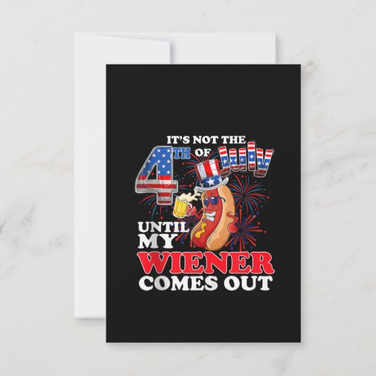 Invitation Ce N'Est Pas 4 juillet Jusqu'À Ce Que Mon Weiner S (Dos)