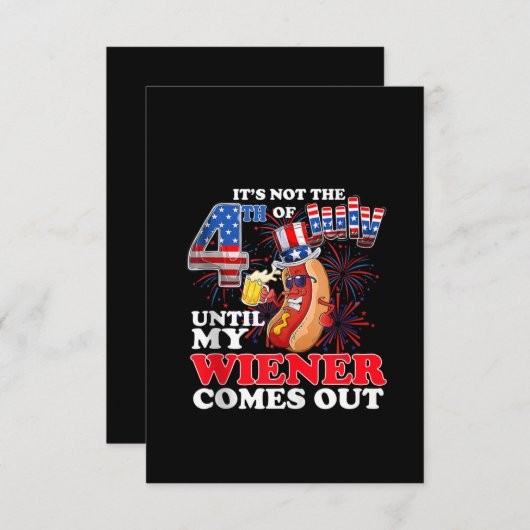 Invitation Ce N'Est Pas 4 juillet Jusqu'À Ce Que Mon Weiner S (Devant / Derrière)