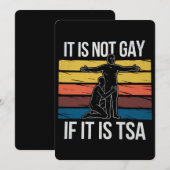 Invitation Ce N'Est Pas Gay S'Il S'Agit De TSA Security LGBTQ (Devant / Derrière)