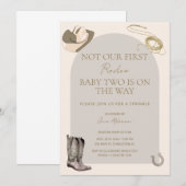 Invitation Ce n'est pas notre/son premier rodéo Bébé Invitati (Devant / Derrière)