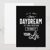 Invitation Ce n'est pas seulement un rêve de jour Motivationa (Devant / Derrière)