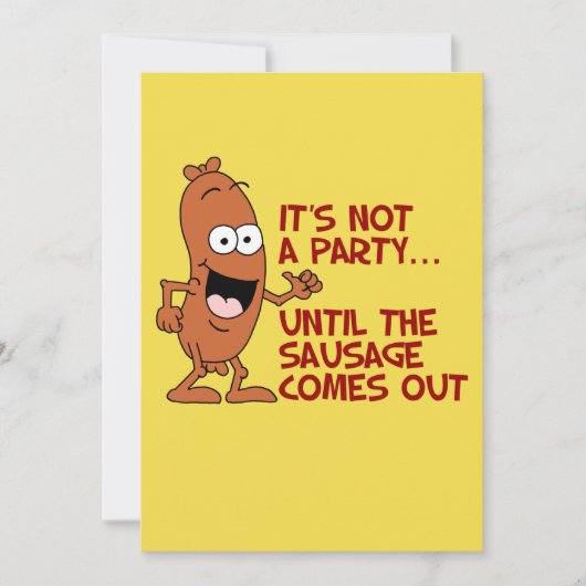 Invitation Ce n'est pas une partie jusqu'à l'invitation drôle (Devant)