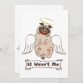 Invitation Ce n'était pas moi ange carlin drôle de citation (Devant / Derrière)