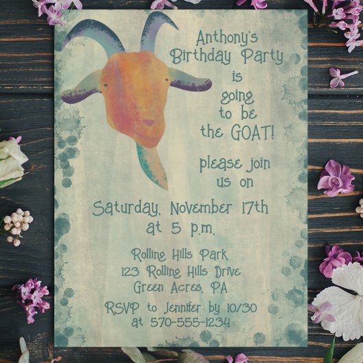 Invitation Ce parti va être le GOAT