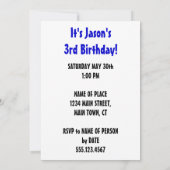 Invitation Ce Petit Brouillard Tourne 3 Thème De Baseball (Dos)