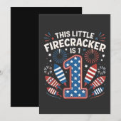 Invitation Ce petit pétard est 1 Anniversaire 4 juillet (Devant / Derrière)