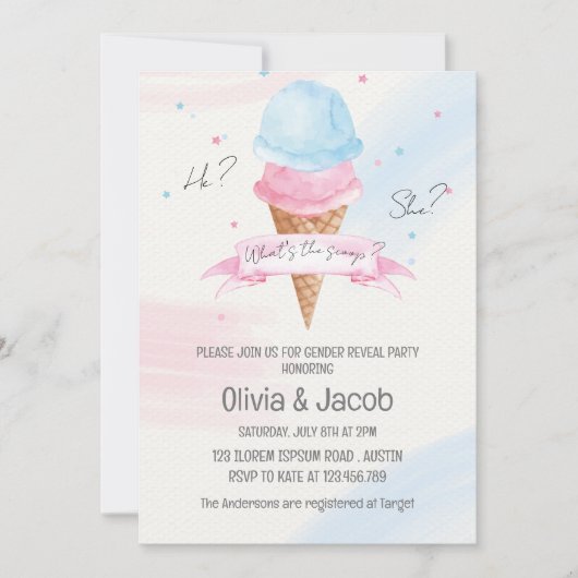 Invitation Ce que c'est la crème glacée scoop sexe révéler la (Devant)