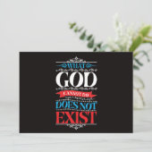 Invitation Ce que Dieu ne peut pas faire n'existe pas (Debout devant)