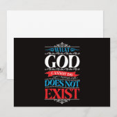 Invitation Ce que Dieu ne peut pas faire n'existe pas (Devant / Derrière)