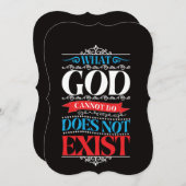 Invitation Ce que Dieu ne peut pas faire n'existe pas (Devant / Derrière)