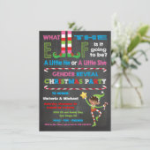 Invitation Ce que le Baby shower de Noël des elfes révèle (Debout devant)