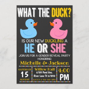 Invitation Ce que le canard qu'il ou elle révèle une invitati