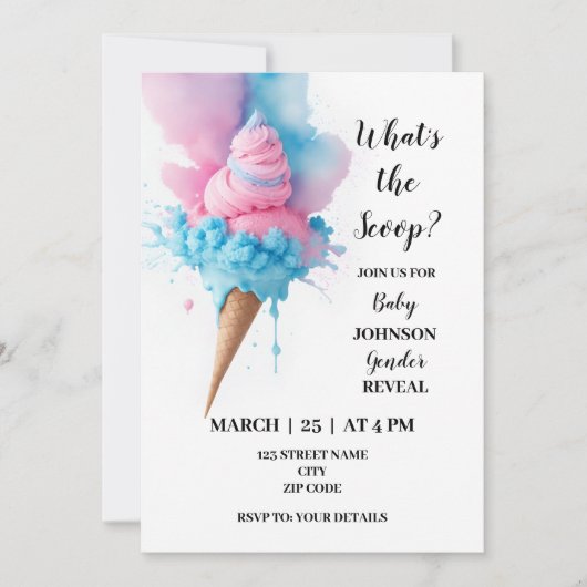 Invitation Ce que le genre à thème du scoop révèle (Devant)