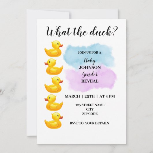 Invitation Ce que le thème du canard révèle (Devant)