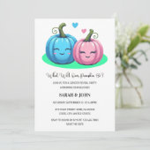 Invitation Ce que notre Citrouille sera la révélation de genr (Debout devant)