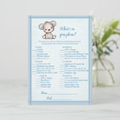 Invitation Ce Qui Sur Votre Téléphone Cute Brown Bear Game Ca (Debout devant)