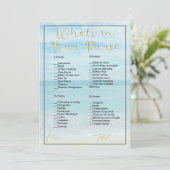 Invitation Ce qu'il y a dans votre sac plage & Fête des marié (Debout devant)