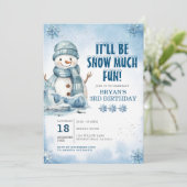 Invitation Ce sera la neige beaucoup amusante Snowflakes hive (Debout devant)