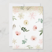 Invitation Ce sera la neige beaucoup Baby shower fille amusan (Dos)