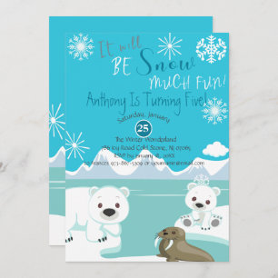 Invitation Ce sera neige beaucoup d'invitation d'anniversaire