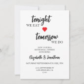 Invitation Ce Soir, Nous Mangeons, Demain, Nous Dînons De Rép (Devant)