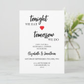 Invitation Ce Soir, Nous Mangeons, Demain, Nous Dînons De Rép (Debout devant)