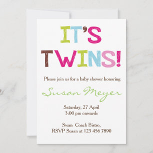 Invitation Ce sont des jumeaux !Invitation Baby shower