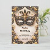 Invitation Ce Tutu Black Gold Chic Masquerade 50e anniversair (Debout devant)