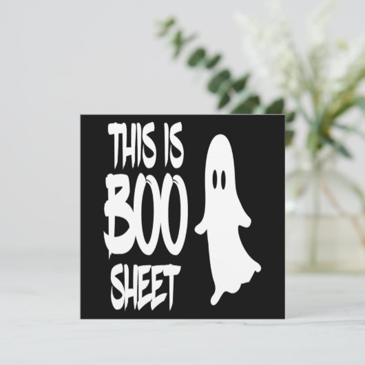 Invitation Ceci Est Boo Sheet Ghost Éffrayant cadeau Hallowee (Debout devant)