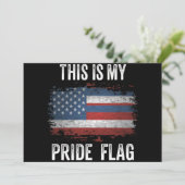 Invitation Ceci est mon drapeau de fierté USA américain 4 jui (Debout devant)