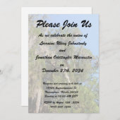 Invitation cèdre recouvert de mousse d'Espagne (Devant / Derrière)