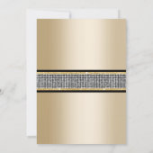 Invitation Ceinture de série de luxe Black & Gold Retraite Pa (Dos)