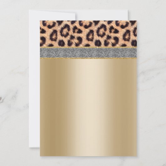 Invitation Ceinture Diamond Or et Mariage Leopard en argent d (Dos)