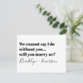 Invitation Célébrant de Typographie Proposition Nous Marier (Debout devant)