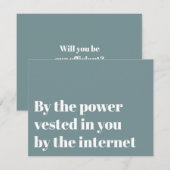 Invitation Célébrant drôle Proposition de mariage Épouse-nous (Devant / Derrière)