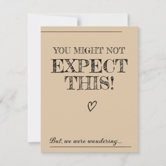 Invitation Célébrant Proposition.Voudriez-vous nous marier (Devant)