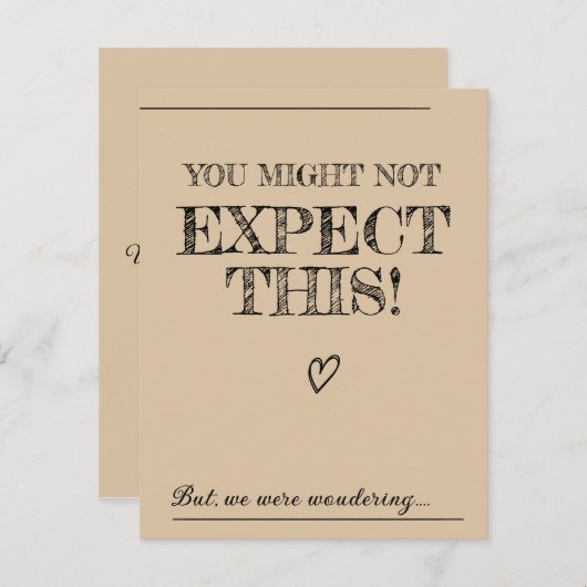 Invitation Célébrant Proposition. Vous mariez-vous avec nous (Devant / Derrière)