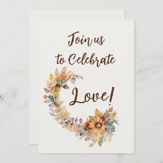 Invitation Celebrate (Devant / Derrière)