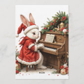 Invitation Celebrate Birth of Christ White Bunny Christmas (Dos)