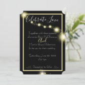 Invitation Celebrate Love Simple mariage scintillant (Debout devant)