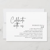 Invitation Celebrate with us, Modern Boho Wedding Reception (Devant)