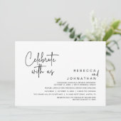 Invitation Celebrate with us, Modern Boho Wedding Reception (Debout devant)