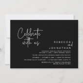 Invitation Celebrate with us, Modern Boho Wedding Reception (Devant)